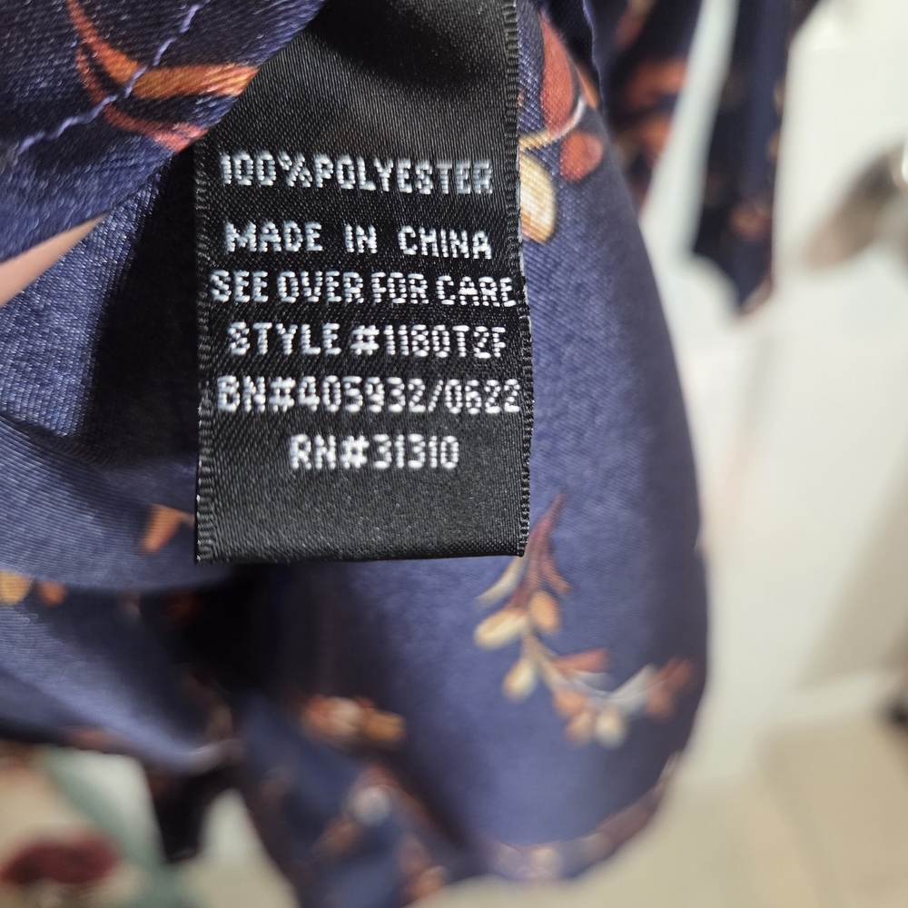 BCX Navy Floral Wrap Dress - Picture 6 of 9